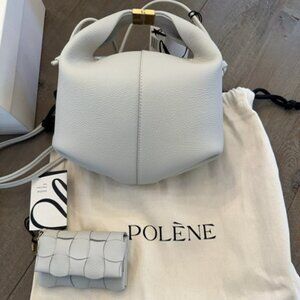 Polene BERI Edition Textured Grain Handbag Crossbody and Neiti Card Holder NWT